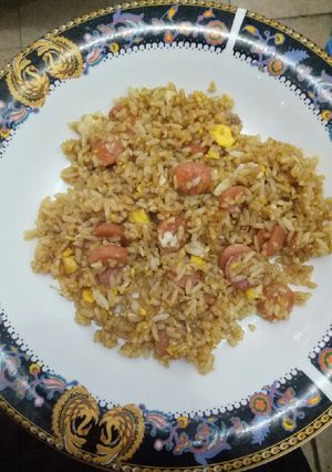 Foto resep Nasi goreng sosis irit bahan