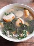 Canh chuối nấu lá lốt chay
