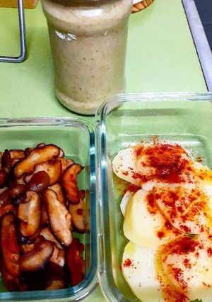 Una foto de Shiitakes "a feira" a la gallega