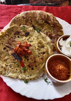 A picture of Masala bhakri.