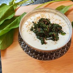 A picture of Palak (Spinach) Raita Sauted !!.