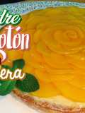 Tarta de melocotón (durazno) de hojaldre y crema pastelera