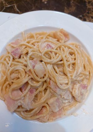 Hình của món Mì sốt kem.