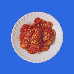 A picture of Honey Chilli Lotus Stem.