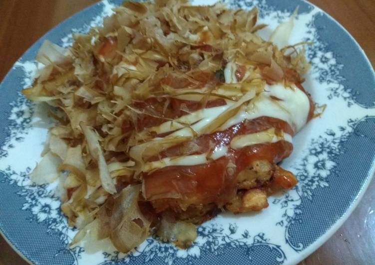 Langkah Mudah untuk Membuat Okonomiyaki gurita, Enak Banget