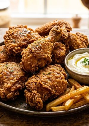 A picture of Crispy Copycat Albaik Broasted Chicken (Secret Spice Blend).