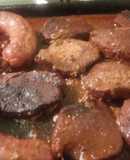 Peceto y Chorizos a la salsa bbq