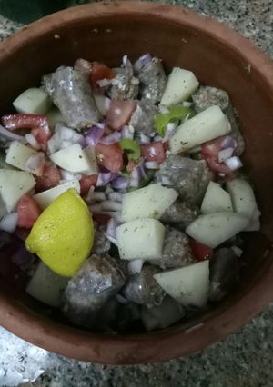 صورة لوصفة طاجن سجق بدون دهون