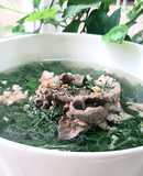 Canh cải xoong nấu thịt và tim heo