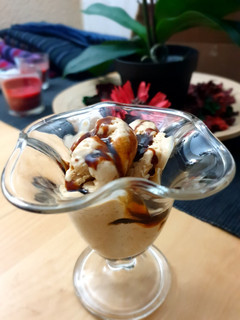 Una foto de Helado de turrón blando