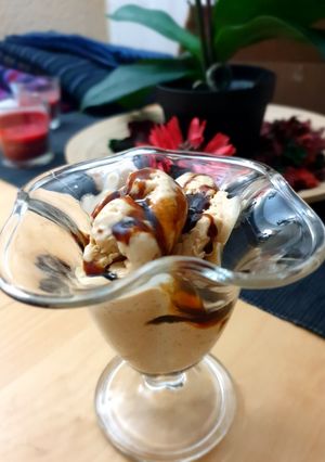 Una foto de Helado de turrón blando