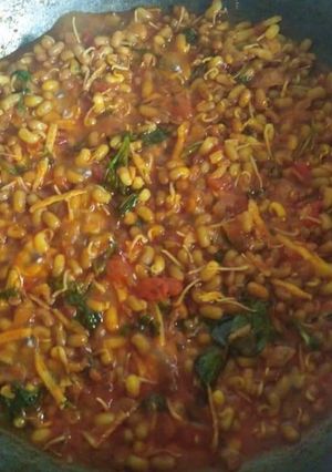 A picture of Sproutet matki sabji.