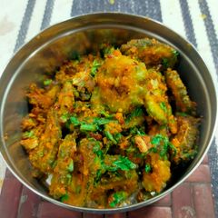 A picture of Karela Subzi (Bitter Gourd).