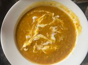 A picture of spicy red lentil soup
