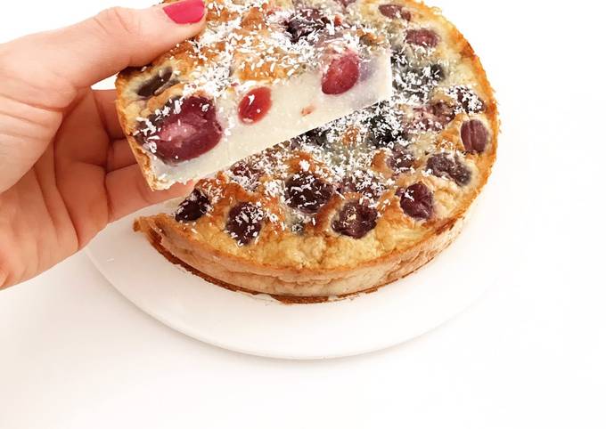 Clafoutis cerises coco