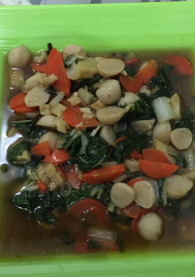 Foto resep Cah Sayuran campur Bakso Ikan+Hekeng