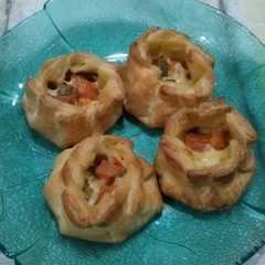 Una foto de Canastitas de caprese