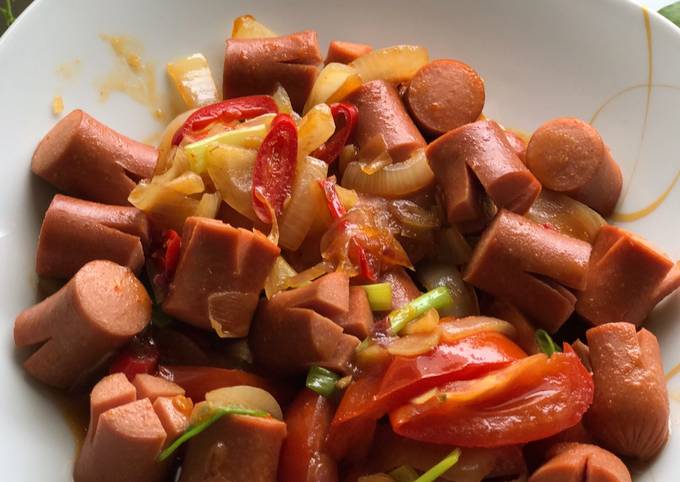 Resep Tumis sosis ayam saus tiram oleh Tinakitchen Cookpad