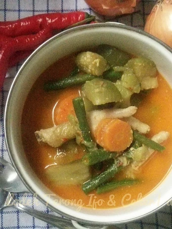 Langkah Gampang Membikin Resep Lodeh Terong Ijo &amp; Ceker yang Enak Banget Anti Ribet, Lezat