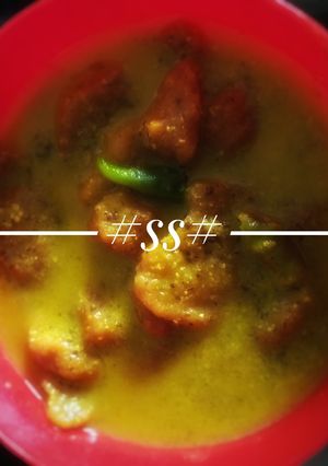 A picture of Split Peas bada with Mustard sauce #Cookpad.
