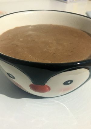 Una foto de Mazamorra de maicena con cocoa