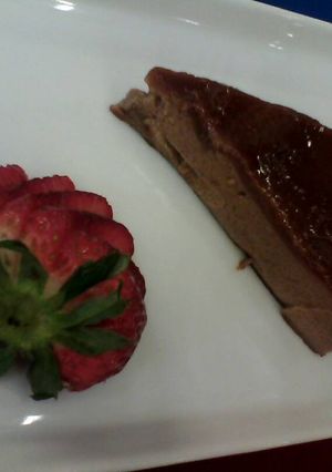Una foto de Flan de café