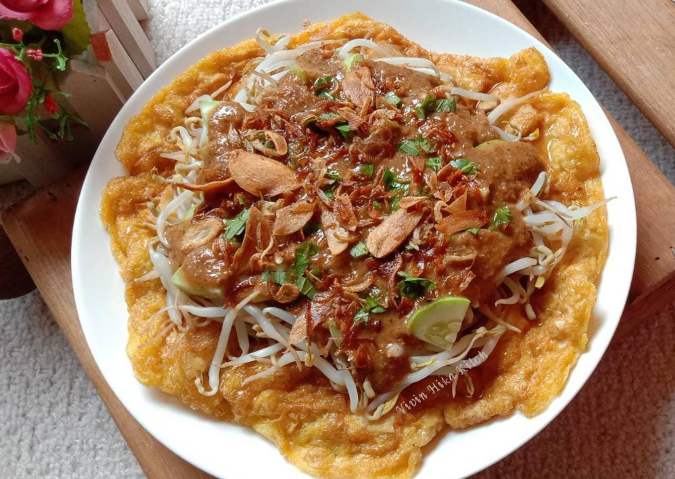 Tahu Telur Bumbu Kacang/Tahu Tek Simpel