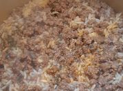 Uma foto de arroz carreteiro