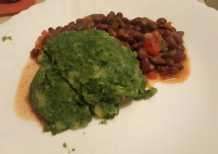 Stinging Nettle Mash &amp; Beans# 4 weeks challenge #