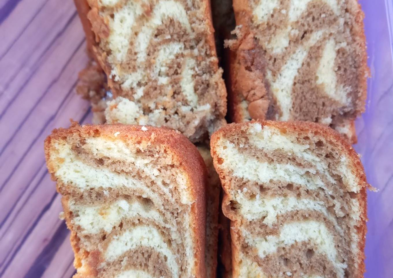 Kue Bolu Kopi Motif Zebra