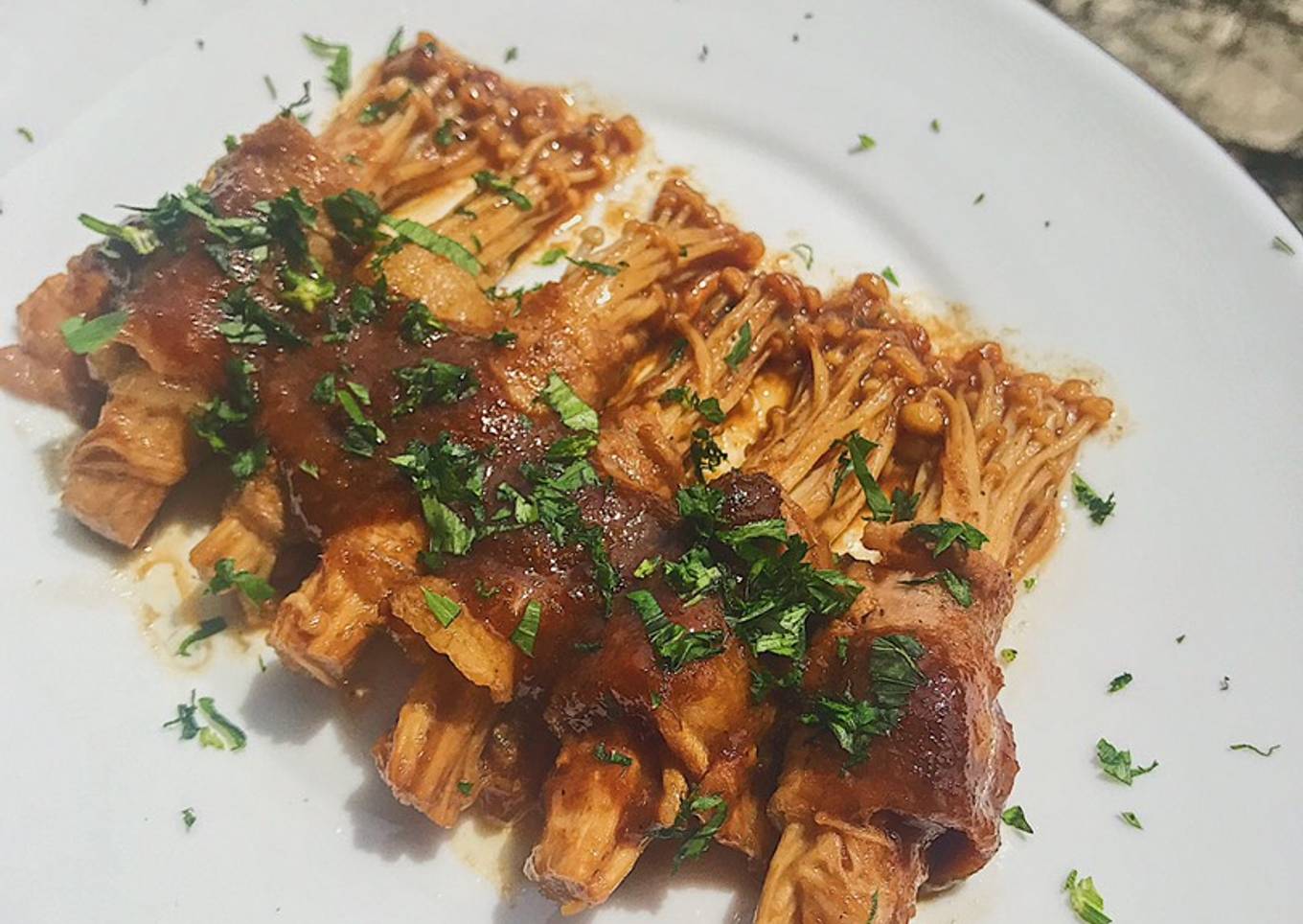 Enoki Beef Roll Teriyaki������