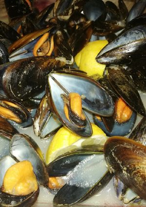 Una foto de Mejillones al vapor
