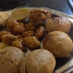 Barley flour baati A picture of Barley flour baati.