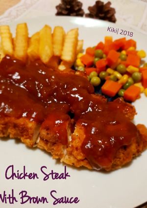 Foto resep Chicken Steak With Brown Sauce (Steak Ayam Saus Kecoklatan) 🐤