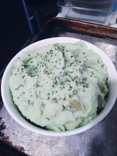 A picture of Green Goddess Mashed Potatoes.