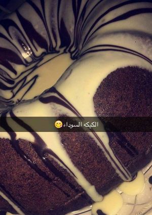 صورة لوصفة الكيكه السوداء