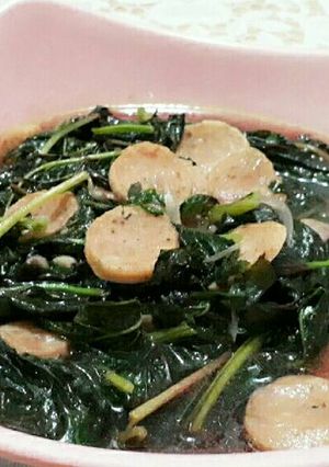 Foto resep Sayur Bayam Sosis