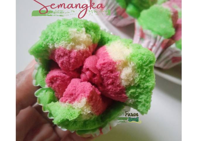 Standar Cara mudah buat 🍉Bolkus Mekar Semangka🍉(method All in 1) yang nagih banget