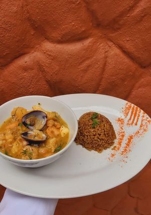 Una foto de Cazuela de mariscos