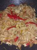 Noodles de arroz con gambas