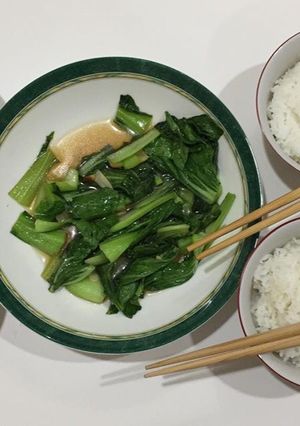 Foto resep 🍽 Menu set: trio tumis - pokcoy, ayam bawang putih, bawang merah