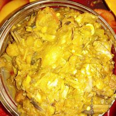 A picture of Banana Flower mixed vegetables Curry.