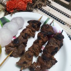 Seekh kabab on gas stove A picture of Seekh kabab on gas stove.