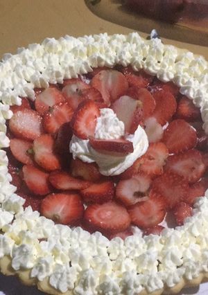 Una foto de Tarta dulce de frutilla