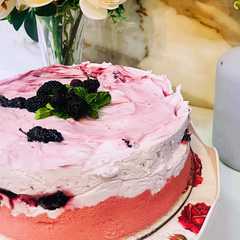تشيز كيك التوت الاسود Blackberry Cheesecake-レシピのメイン写真