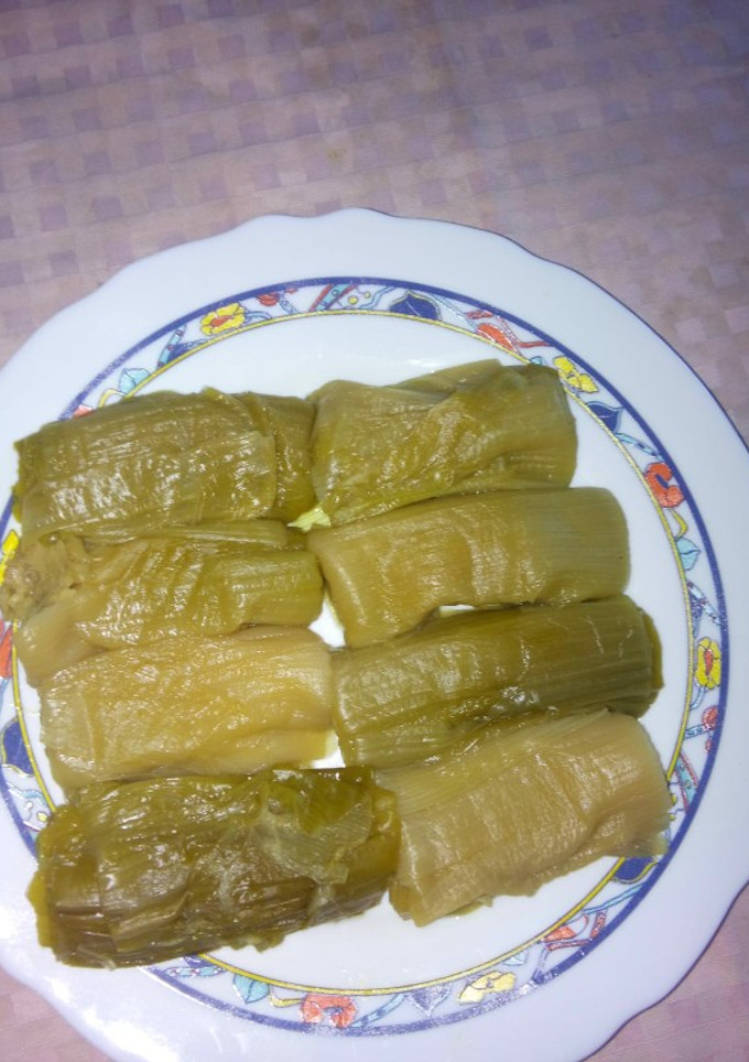Una foto de Puerros con mayonesa