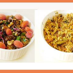 A picture of A celebration of veggies: Mushroom dum biriyani.