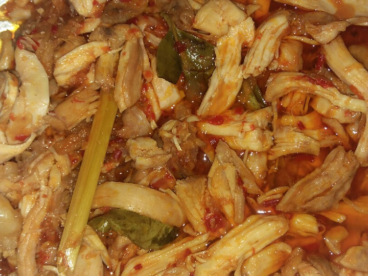 Resep Ayam suwir pedas manis Anti Gagal