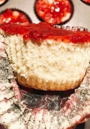 صورة لوصفة تشيز كيك فراولة كيتو 🍰