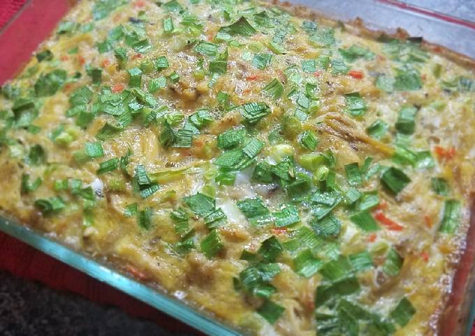 Easiest Way to Prepare Super Quick Homemade Chicken Quiche 烤鸡丝蔬菜蛋
饼